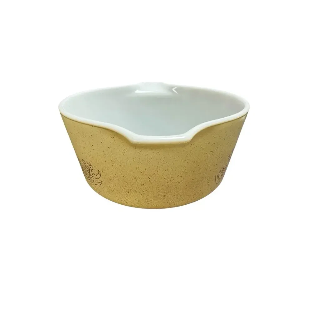 Pyrex Tan Forest Fancies Mushroom Casserole Dish Bowl 474-B 1.5 Liter No Lid